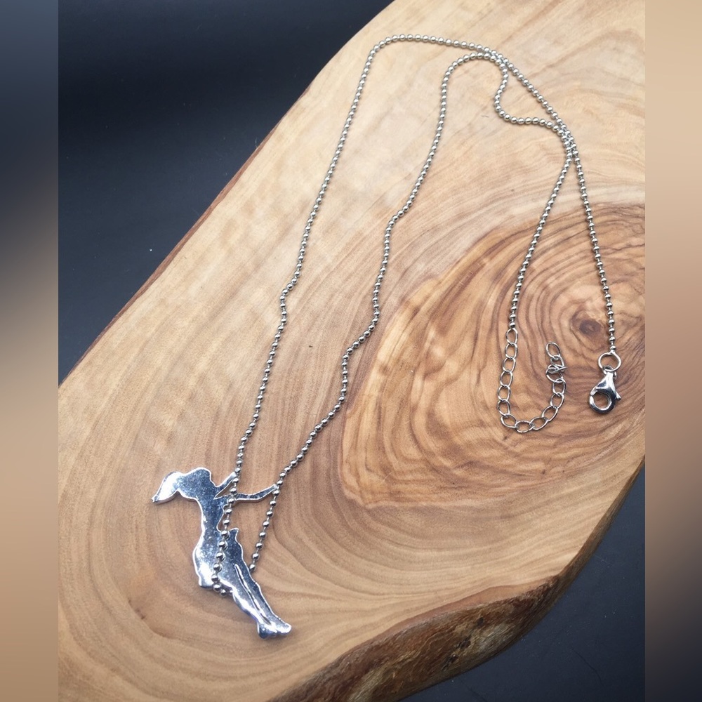 Girl on a swing necklace (NEW & Sterling Silver)